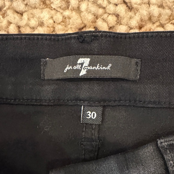 NWOT 7 For All Mankind Stretchy Coated Skinny Jeans with Side Zippers size 30 - Picture 7 of 15